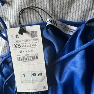 Mini dress Zara blue XS new with tags